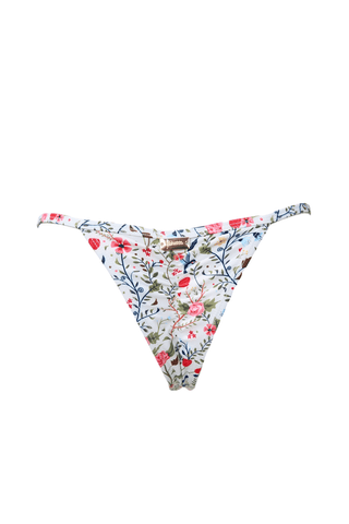 Coquette flower cheeky scrunch high waist bikini bottoms