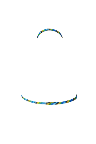 blue yellow Bahamas adjustable triangle bikini top