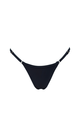 Black high waisted cheeky scrunch bikini bottoms