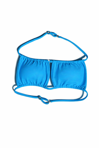 Bandeau Bikini top multi way blue