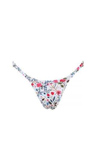 Coquette flower cheeky scrunch high waist bikini bottoms