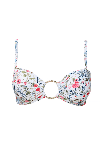 Bandeau Bikini top flowers coquette minimal