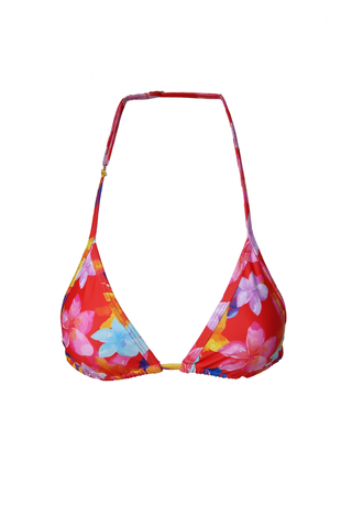 multi floral tropical bikini top triangle