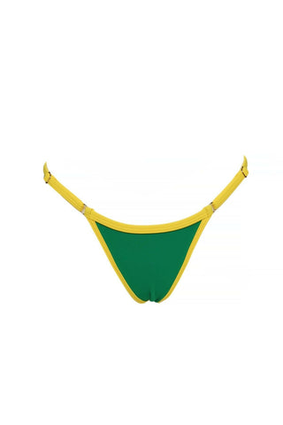 Brazil yellow green bikini bottom thong adjustable