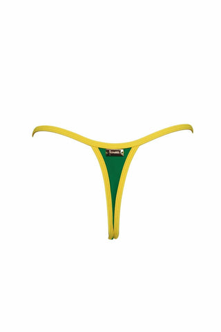 Brazil yellow green bikini bottom thong adjustable