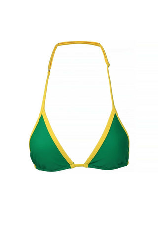 Brazil yellow green bikini triangle top adjustable